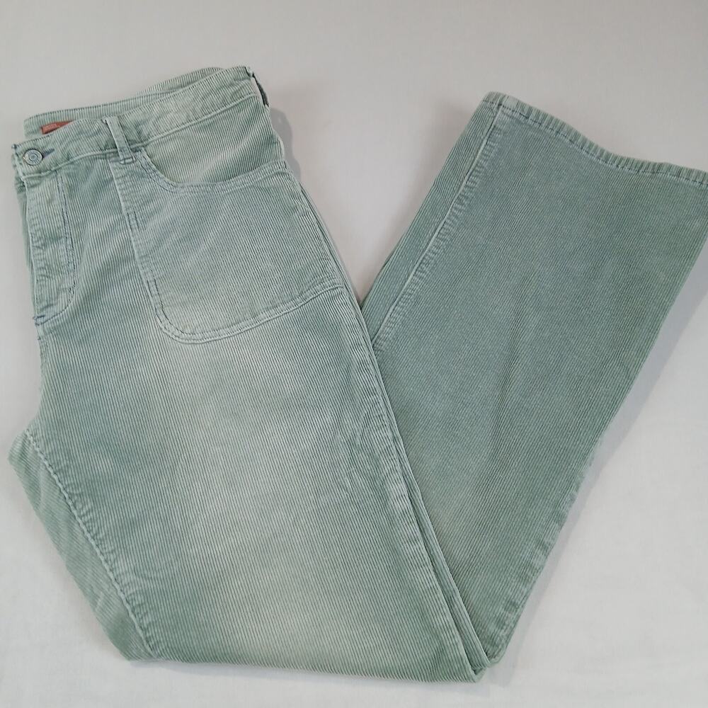 Anthropologie Pilcro The Icon Corduroy Jeans Pants Size 34 Green Flare Low Rise - Picture 2 of 16